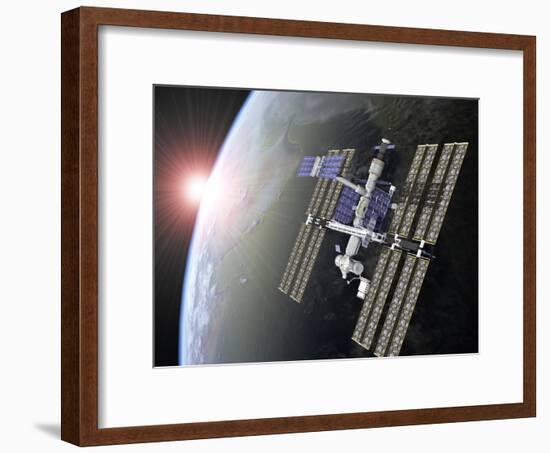 International Space Station-Roger Harris-Framed Photographic Print