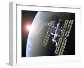 International Space Station-Roger Harris-Framed Photographic Print