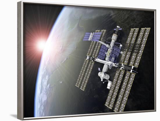 International Space Station-Roger Harris-Framed Photographic Print