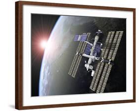 International Space Station-Roger Harris-Framed Photographic Print