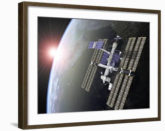 International Space Station-Roger Harris-Framed Photographic Print