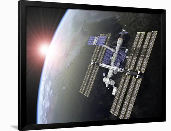 International Space Station-Roger Harris-Framed Photographic Print