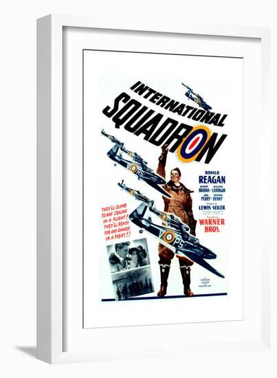 INTERNATIONAL SQUADRON, Ronald Reagan (center), 1941.-null-Framed Premium Giclee Print