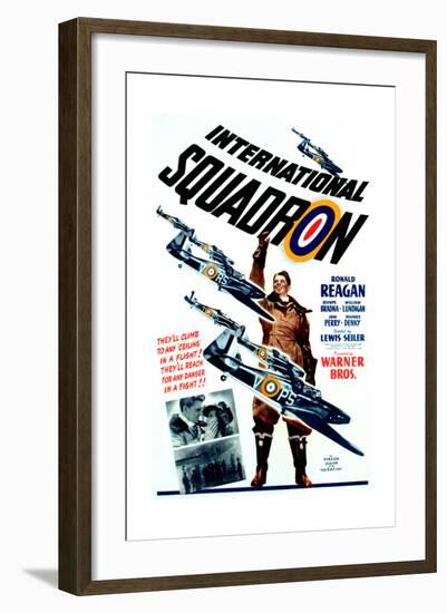 INTERNATIONAL SQUADRON, Ronald Reagan (center), 1941.-null-Framed Art Print