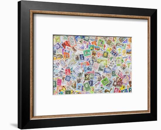 International Vintage Stamps-null-Framed Art Print