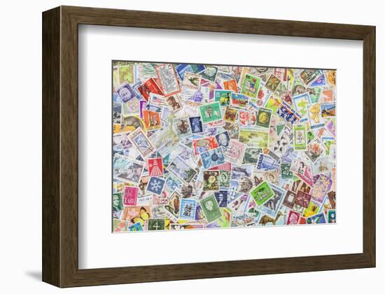 International Vintage Stamps-null-Framed Art Print