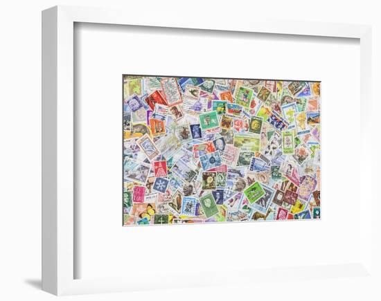 International Vintage Stamps-null-Framed Art Print