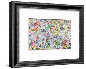 International Vintage Stamps-null-Framed Art Print