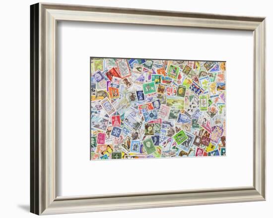 International Vintage Stamps-null-Framed Art Print