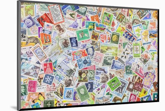 International Vintage Stamps-null-Mounted Art Print