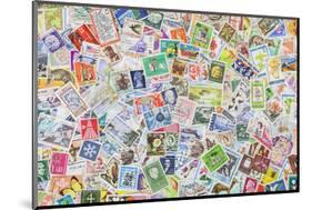 International Vintage Stamps-null-Mounted Art Print