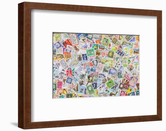 International Vintage Stamps-null-Framed Art Print