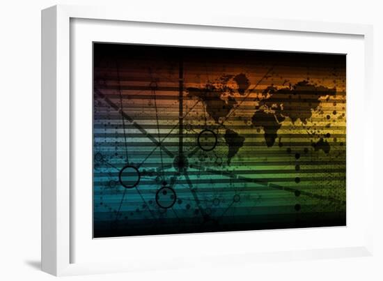 Internet Web Technology as Shared Data Services-kentoh-Framed Art Print