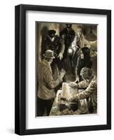 Interpol Officers Arresting Smugglers-Neville Dear-Framed Giclee Print