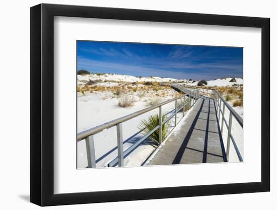 Interpretive Boardwalk, White Sands National Monument, New Mexico, Usa-Russ Bishop-Framed Photographic Print