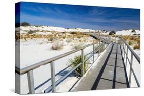 Interpretive Boardwalk, White Sands National Monument, New Mexico, Usa-Russ Bishop-Stretched Canvas