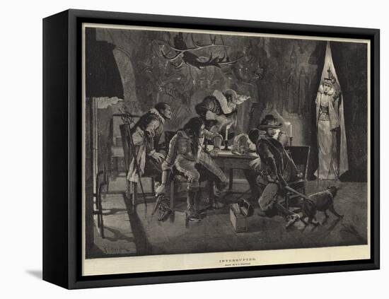 Interrupted-Richard Caton Woodville II-Framed Stretched Canvas