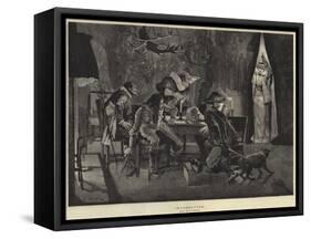 Interrupted-Richard Caton Woodville II-Framed Stretched Canvas