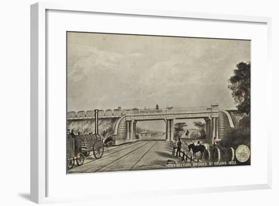 Intersection Bridges, St Helens, 1832-null-Framed Giclee Print