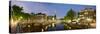 Intersection of Prinsengracht and Leidsegracht Canals at Night-null-Stretched Canvas