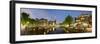 Intersection of Prinsengracht and Leidsegracht Canals at Night-null-Framed Photographic Print