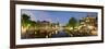 Intersection of Prinsengracht and Leidsegracht Canals at Night-null-Framed Photographic Print