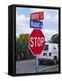 Intersection Sign on Sanibel Island, Florida, USA-Charles Sleicher-Framed Stretched Canvas