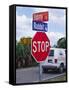 Intersection Sign on Sanibel Island, Florida, USA-Charles Sleicher-Framed Stretched Canvas