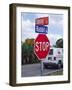 Intersection Sign on Sanibel Island, Florida, USA-Charles Sleicher-Framed Photographic Print