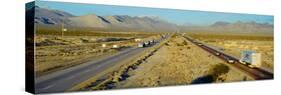 Interstate 15, Near Las Vegas, after Winter Storm, Nevada-null-Stretched Canvas