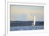 Interstate 90 Bridge with Mt. Rainier Looming Behind, Wa, USA-Stuart Westmorland-Framed Photographic Print