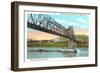 Interstate Bridge, Bellaire-null-Framed Art Print