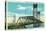 Interstate Highway Bridge over Columbia River - Portland, OR-Lantern Press-Stretched Canvas