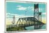 Interstate Highway Bridge over Columbia River - Portland, OR-Lantern Press-Mounted Art Print