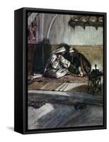 Interview Between Jesus and Nicodemus-James Tissot-Framed Stretched Canvas