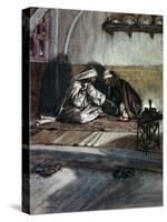 Interview Between Jesus and Nicodemus-James Tissot-Stretched Canvas