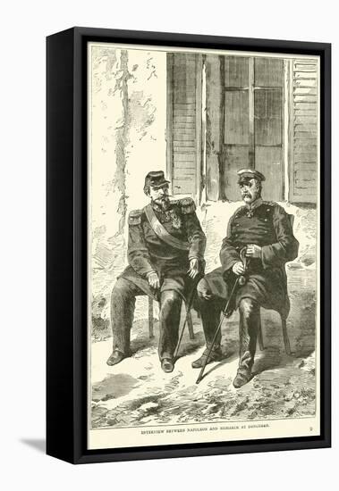 Interview Between Napoleon and Bismarck at Donchery, September 1870-null-Framed Stretched Canvas