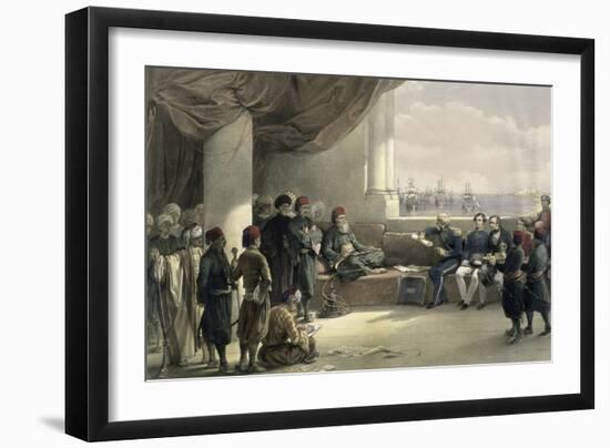 Interview with Mehemet Ali in His Palace-David Roberts-Framed Giclee Print