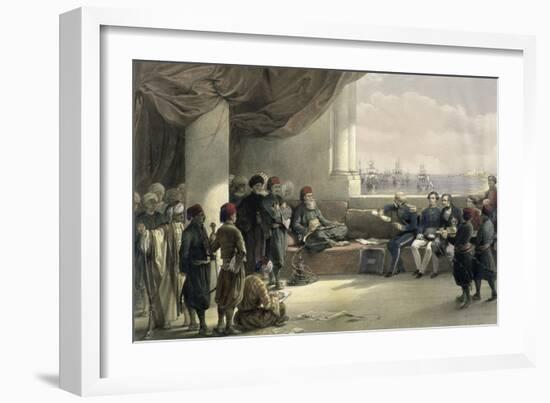 Interview with Mehemet Ali in His Palace-David Roberts-Framed Giclee Print