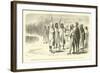 Interview with the Chontaquiros Indians Introduced on the Shore at Bitiricaya-Édouard Riou-Framed Giclee Print