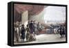 Interview with the Viceroy of Egypt at his palace, Alexandria, Egypt, May 12th 1839, (19th century)-David Roberts-Framed Stretched Canvas