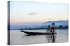 Intha Ethnic Group Fisherman, Inle Lake, Shan State, Myanmar (Burma), Asia-Nathalie Cuvelier-Stretched Canvas