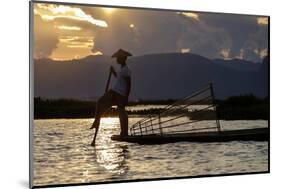 Intha Ethnic Group Fisherman, Inle Lake, Shan State, Myanmar (Burma), Asia-Nathalie Cuvelier-Mounted Photographic Print