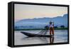 Intha Ethnic Group Fisherman, Inle Lake, Shan State, Myanmar (Burma), Asia-Nathalie Cuvelier-Framed Stretched Canvas