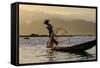 Intha Ethnic Group Fisherman, Inle Lake, Shan State, Myanmar (Burma), Asia-Nathalie Cuvelier-Framed Stretched Canvas