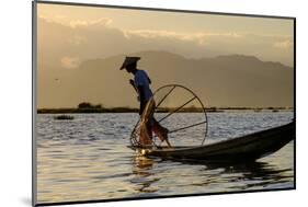 Intha Ethnic Group Fisherman, Inle Lake, Shan State, Myanmar (Burma), Asia-Nathalie Cuvelier-Mounted Photographic Print