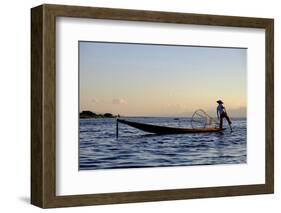 Intha Ethnic Group Fisherman, Inle Lake, Shan State, Myanmar (Burma), Asia-Nathalie Cuvelier-Framed Photographic Print