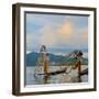 Intha Fisherman Rowing at Sunset on Inle Lake, Shan State, Myanmar-Keren Su-Framed Photographic Print