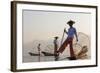 Intha Fisherman, Shan State, Inle Lake, Myanmar (Burma)-Peter Adams-Framed Photographic Print