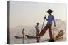 Intha Fisherman, Shan State, Inle Lake, Myanmar (Burma)-Peter Adams-Stretched Canvas